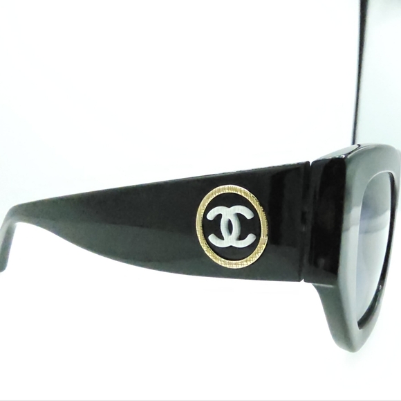 CHANEL POLARIZED SQUARE LARGE BLACK SUNGLASSES POLARIZED Ref.5506 C622/S8 - Picture 7 of 15